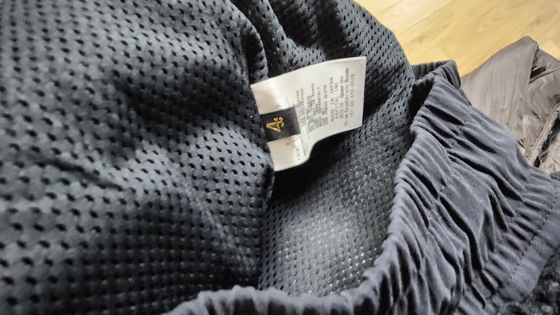 4사이즈 캐피탈 KAPITAL BONE 무늬 보아 후리스 이지 팬츠 블랙 상품이미지4