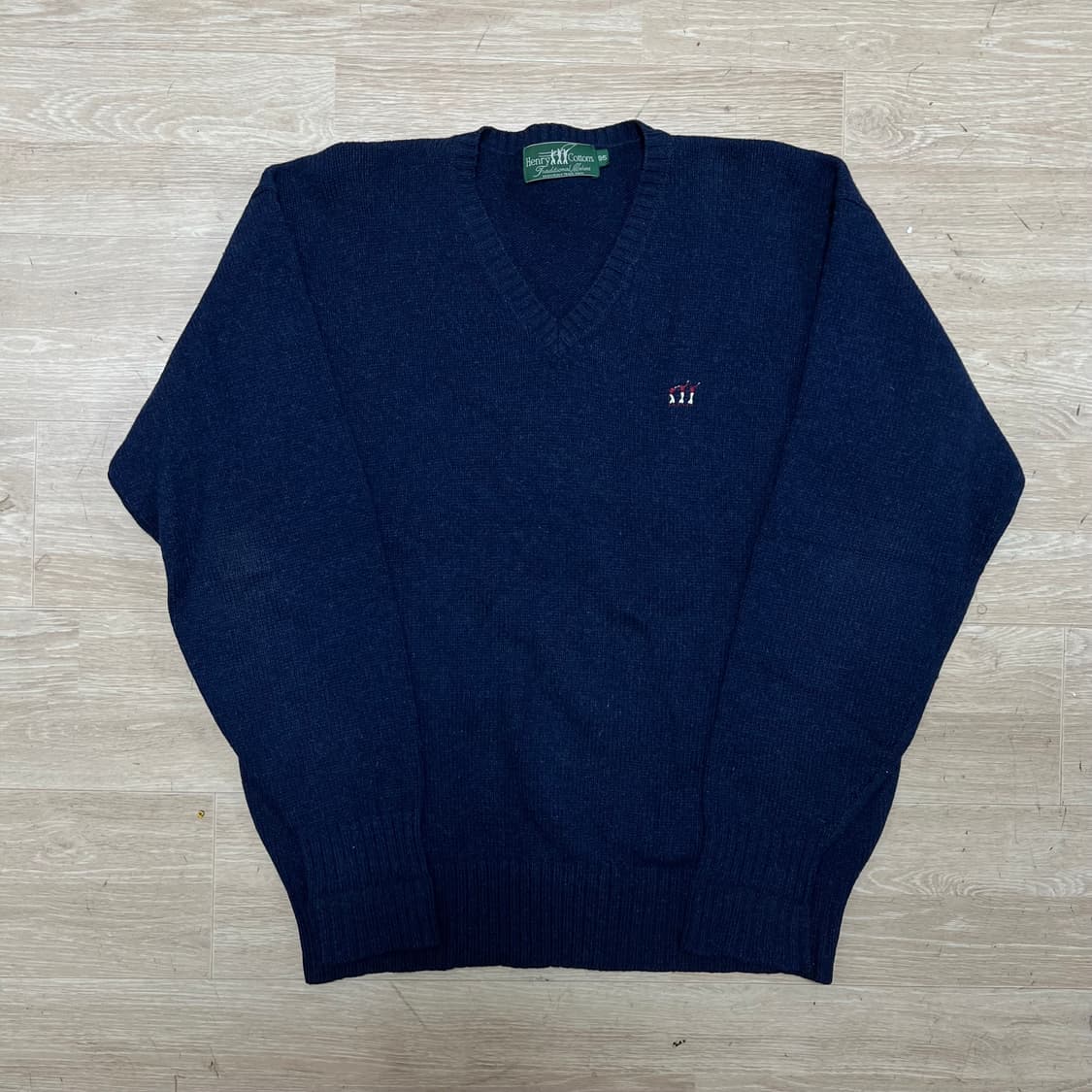 헨리코튼 골프웨어 자수로고 브이넥 니트 스웨터 [네이비] M/95 상품이미지1