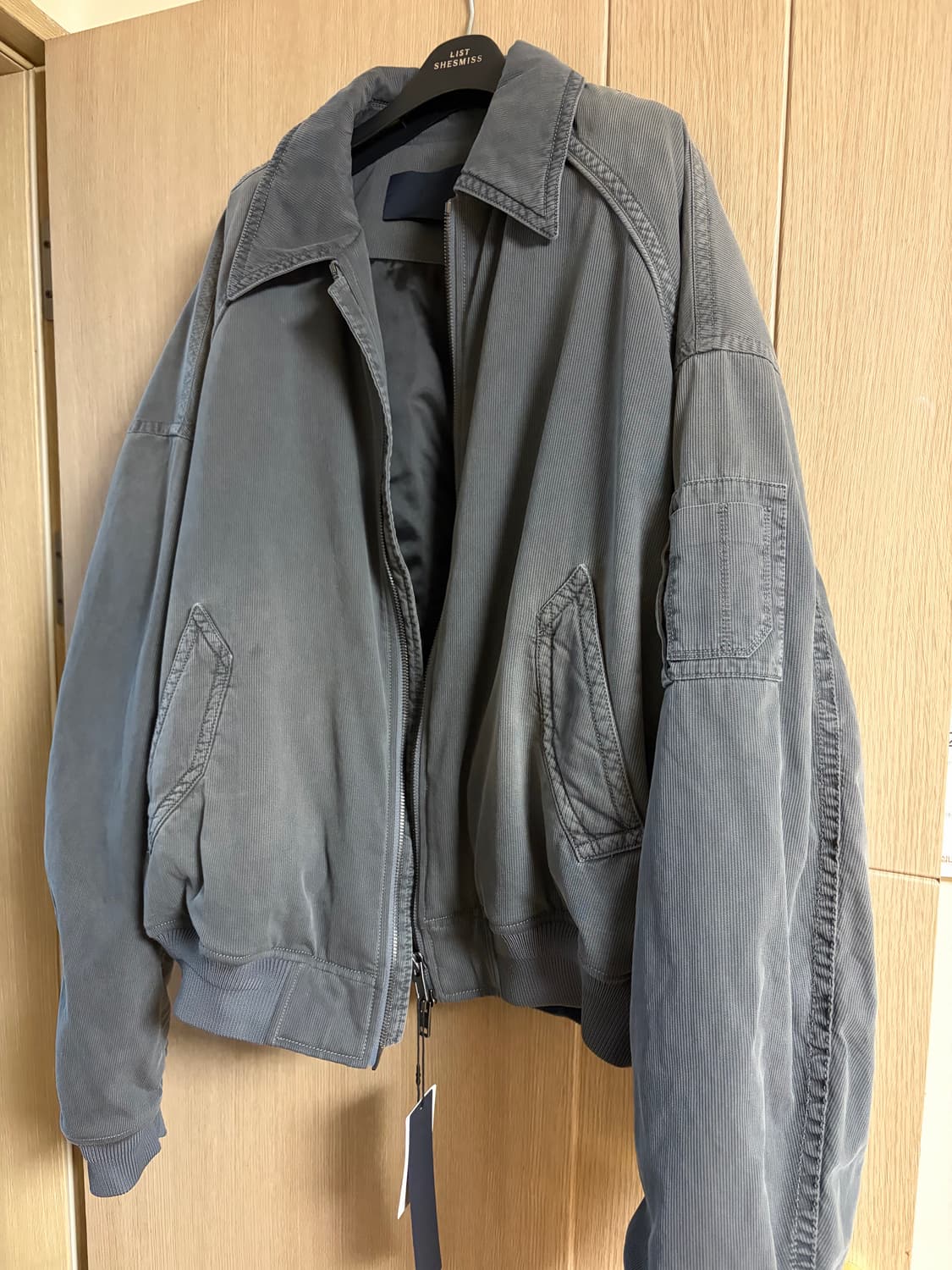 준지 26SS 마이크로 코듀로이 크롭 MA-1 그레이 (50) 상품이미지1