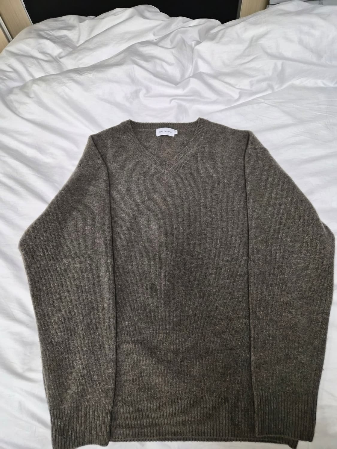 스테디에브리웨어 sew 코지 울 브이넥 니트 코코아 2사이즈 상품이미지2