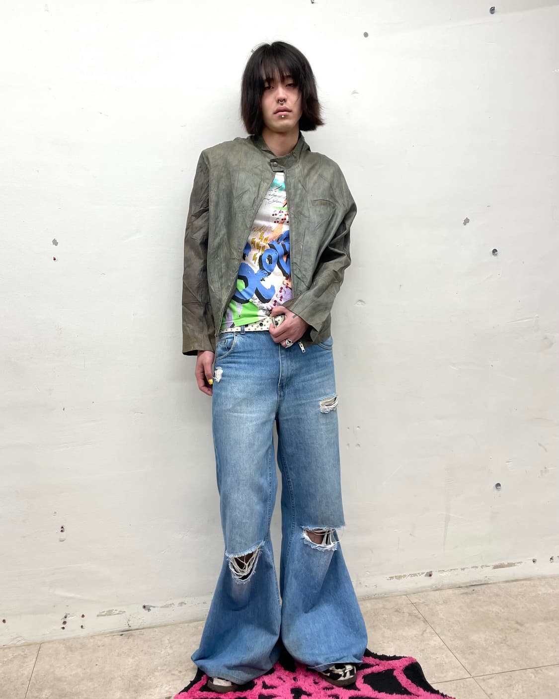 Vera Pelle Coated Denim Biker Jacket  상품이미지8