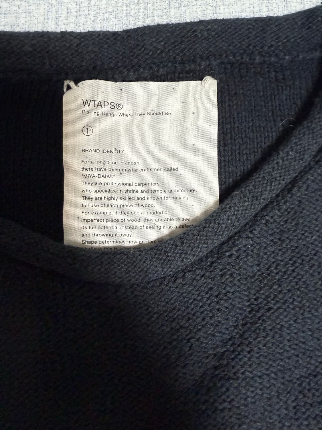 (1사이즈) 더블탭스(WTAPS) 17AW 아반트 니트(블랙) 상품이미지3