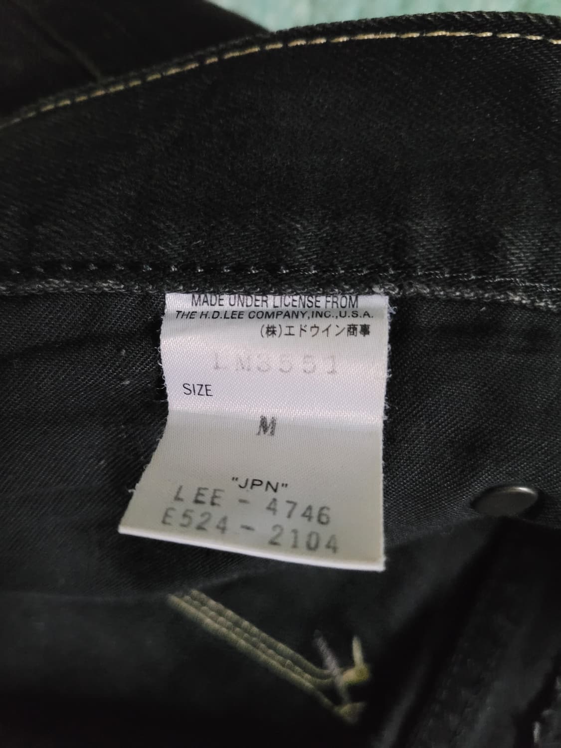 재팬 리 Lee black rider 블랙라이더 블랙워싱진 M 31사이즈 상품이미지5