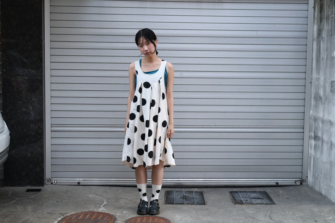 polka dot apron dress 상품이미지4
