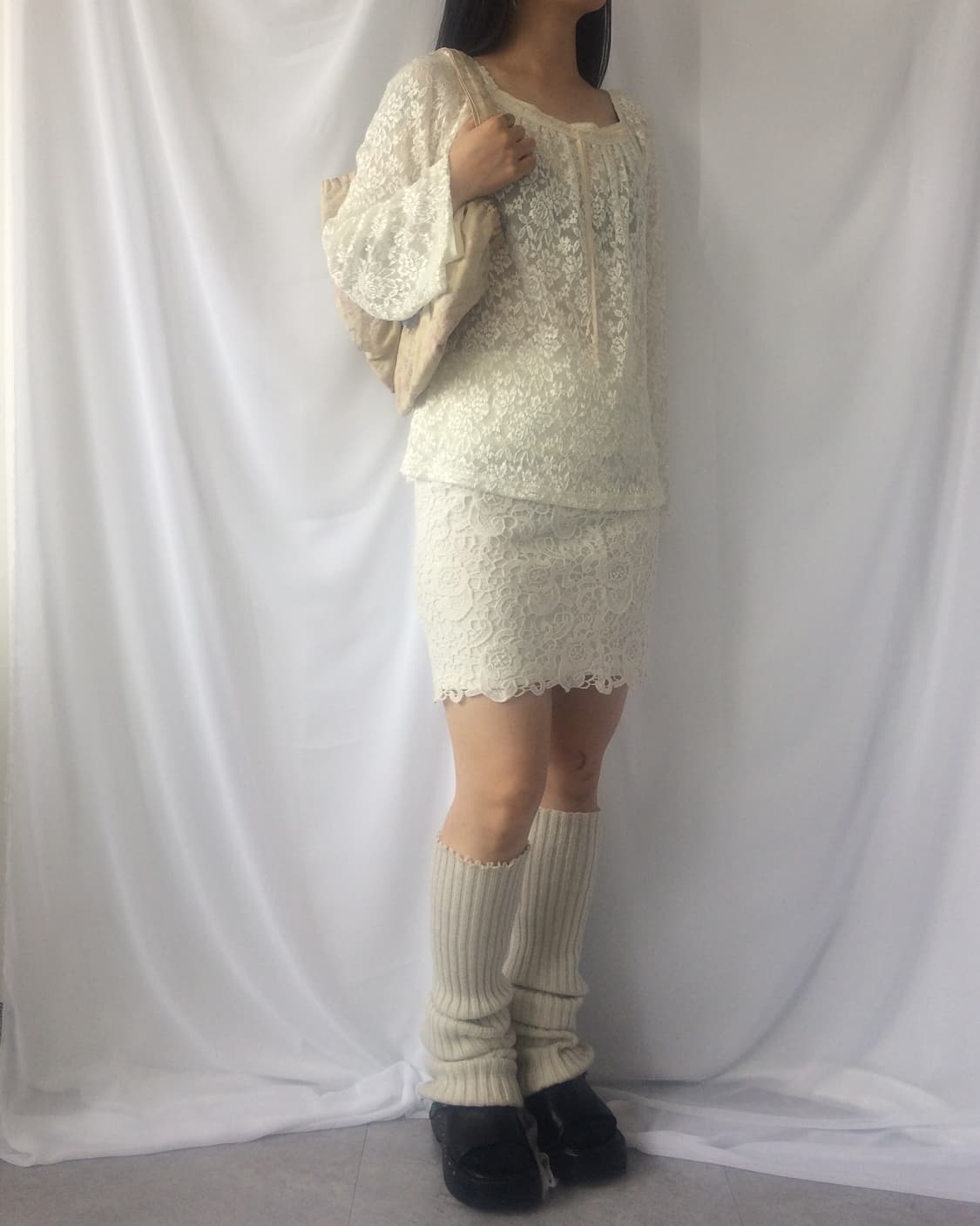 Lace 2way shoulder sleeve 상품이미지7