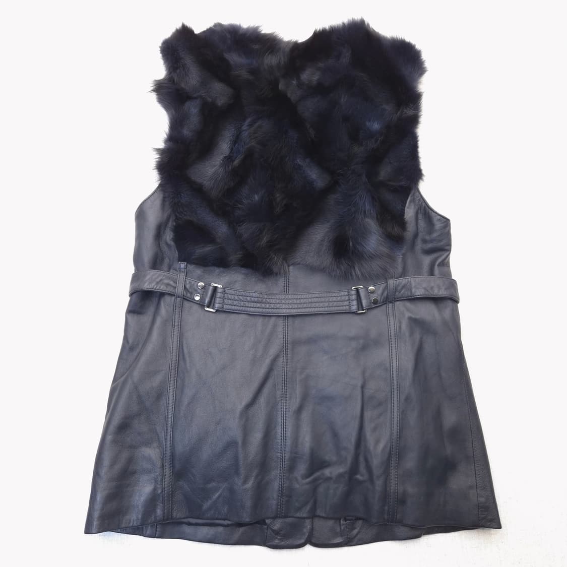 KASI BADY 가죽 퍼 베스트 조끼 상품이미지3