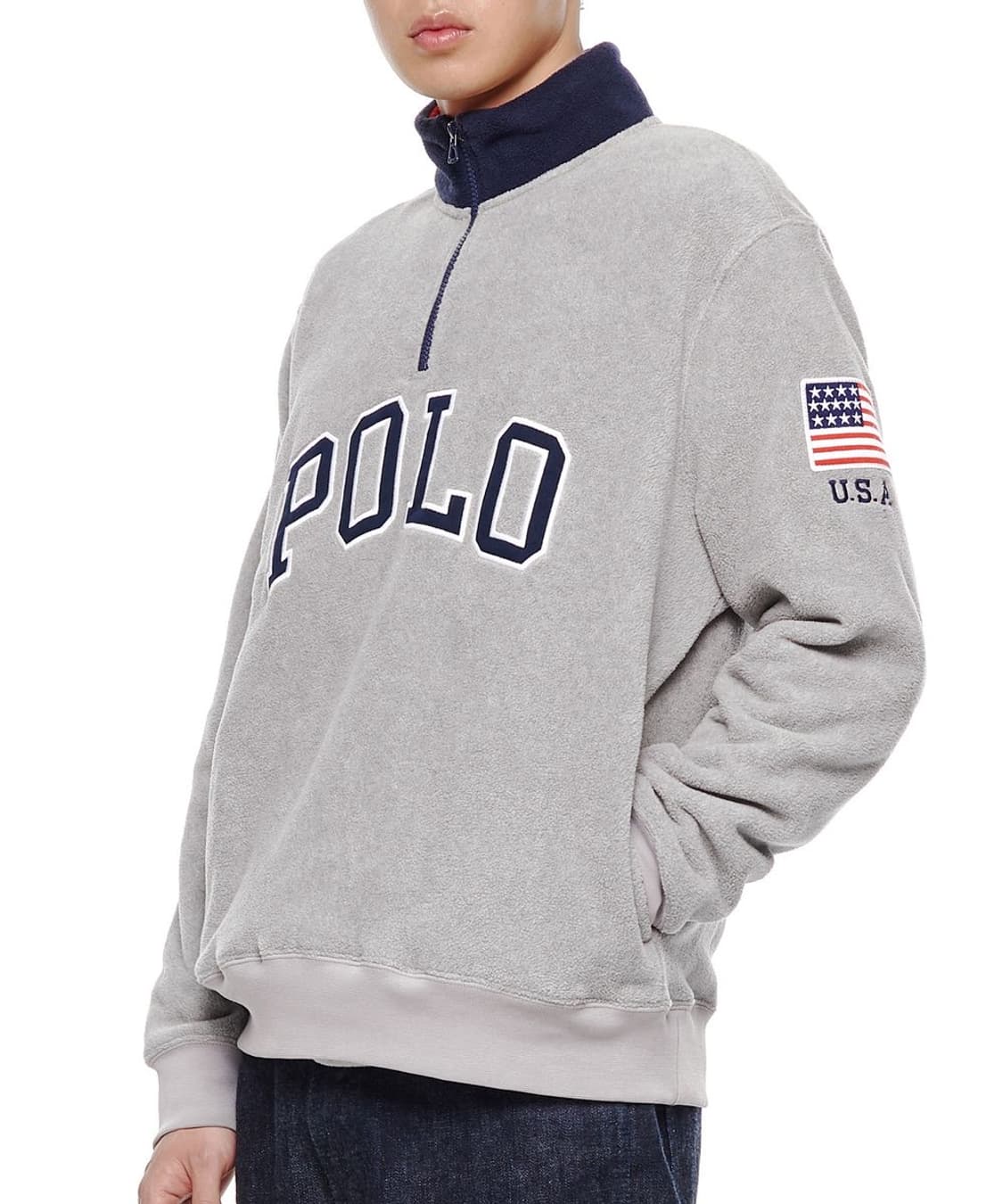 Polo 폴로 랄프로렌 성조기 하프집업 지켓 그레이 s 상품이미지1