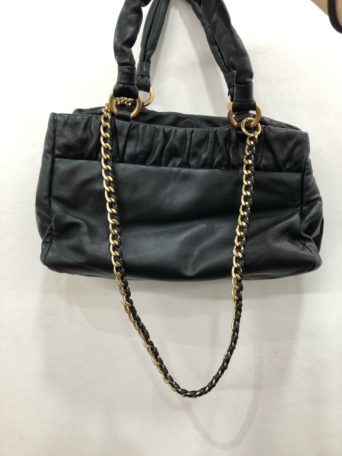 black front shirring shoulder bag 상품이미지7
