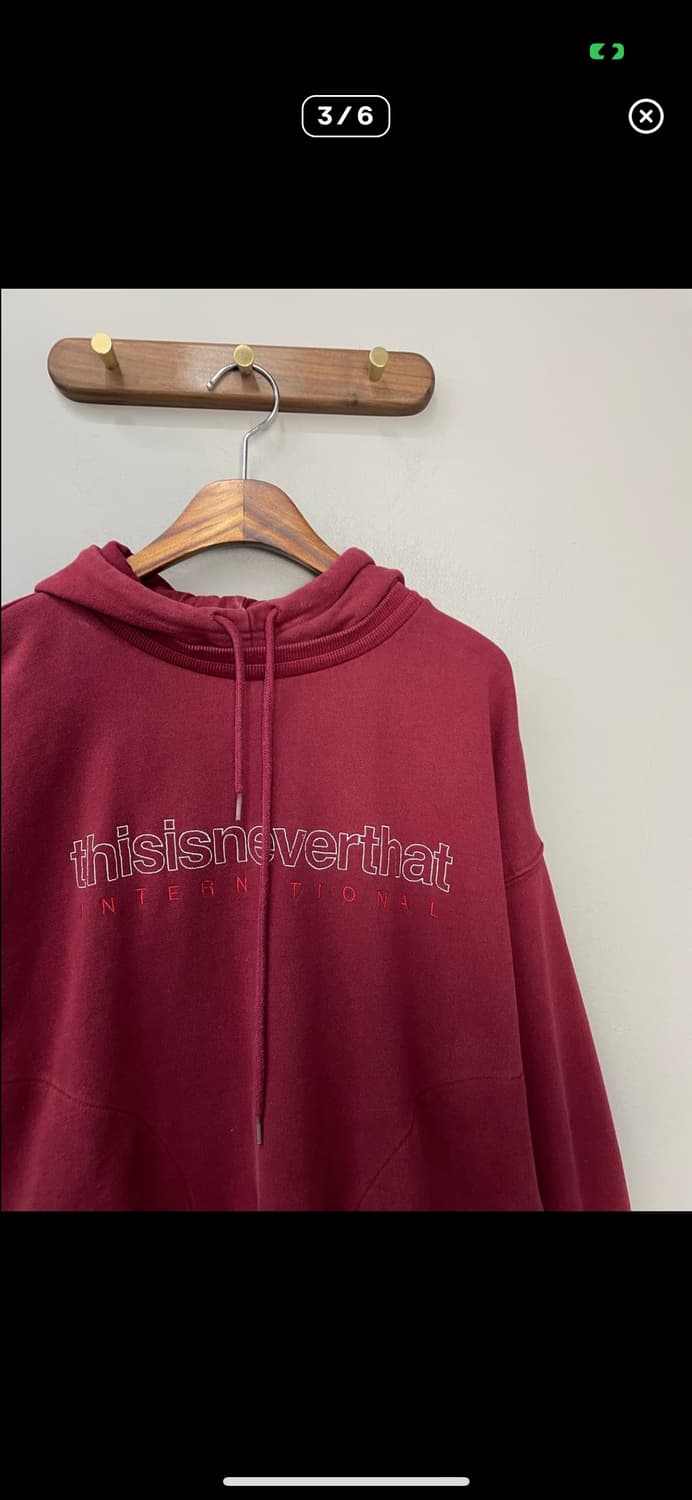 디스이즈네버댓 버건디 후드티 A3424 상품이미지3