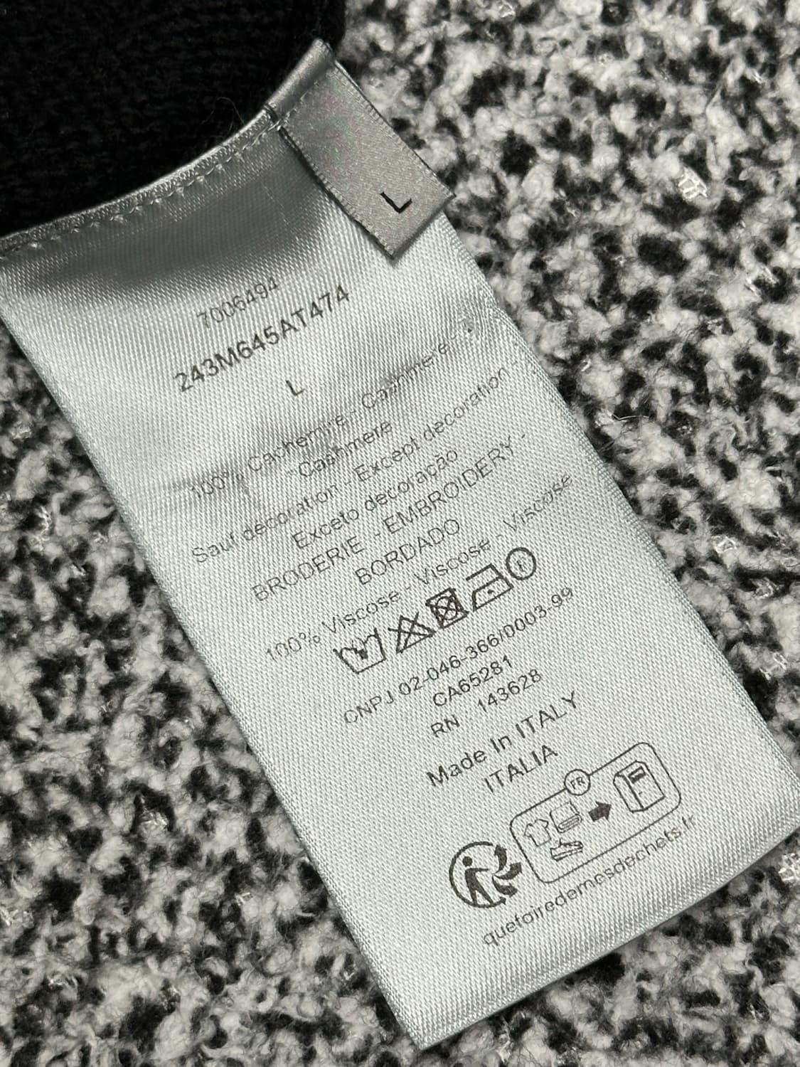 디올 캐시미어 100% 니트 상품이미지6