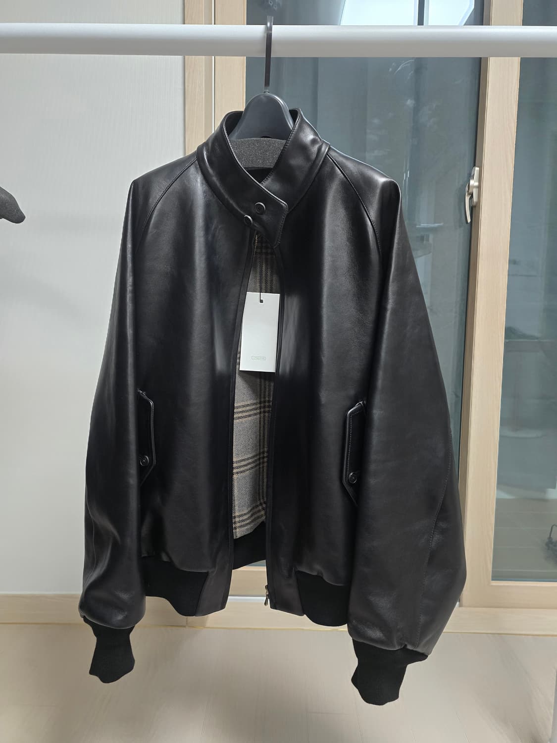 [2]아프레쎄 apresse 25aw 레더 해링턴 자켓 새상품 상품이미지9