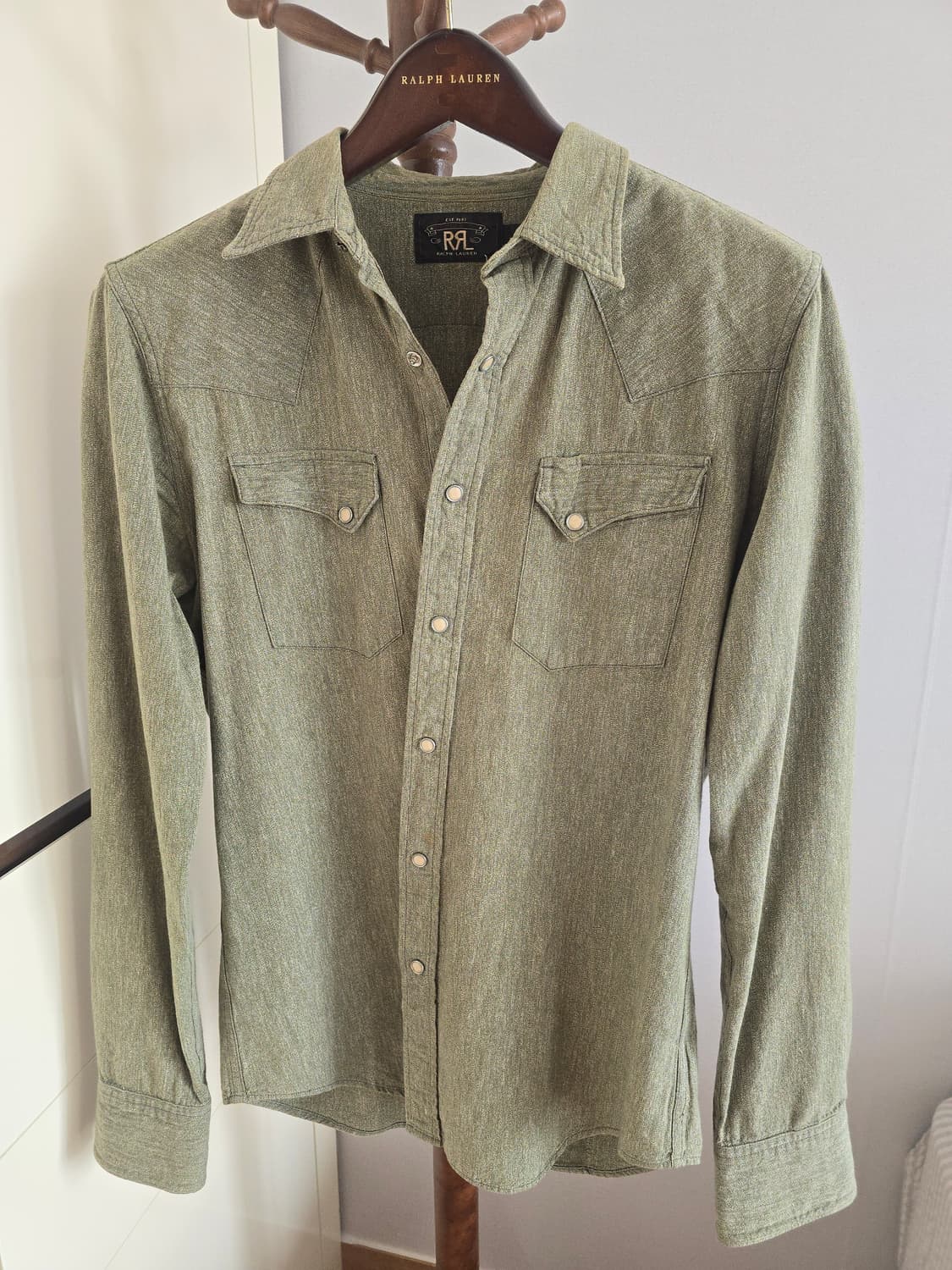 ​[RRL] 더블알엘 올리브 웨스턴 셔츠 (M) - 국내정판 상품이미지1
