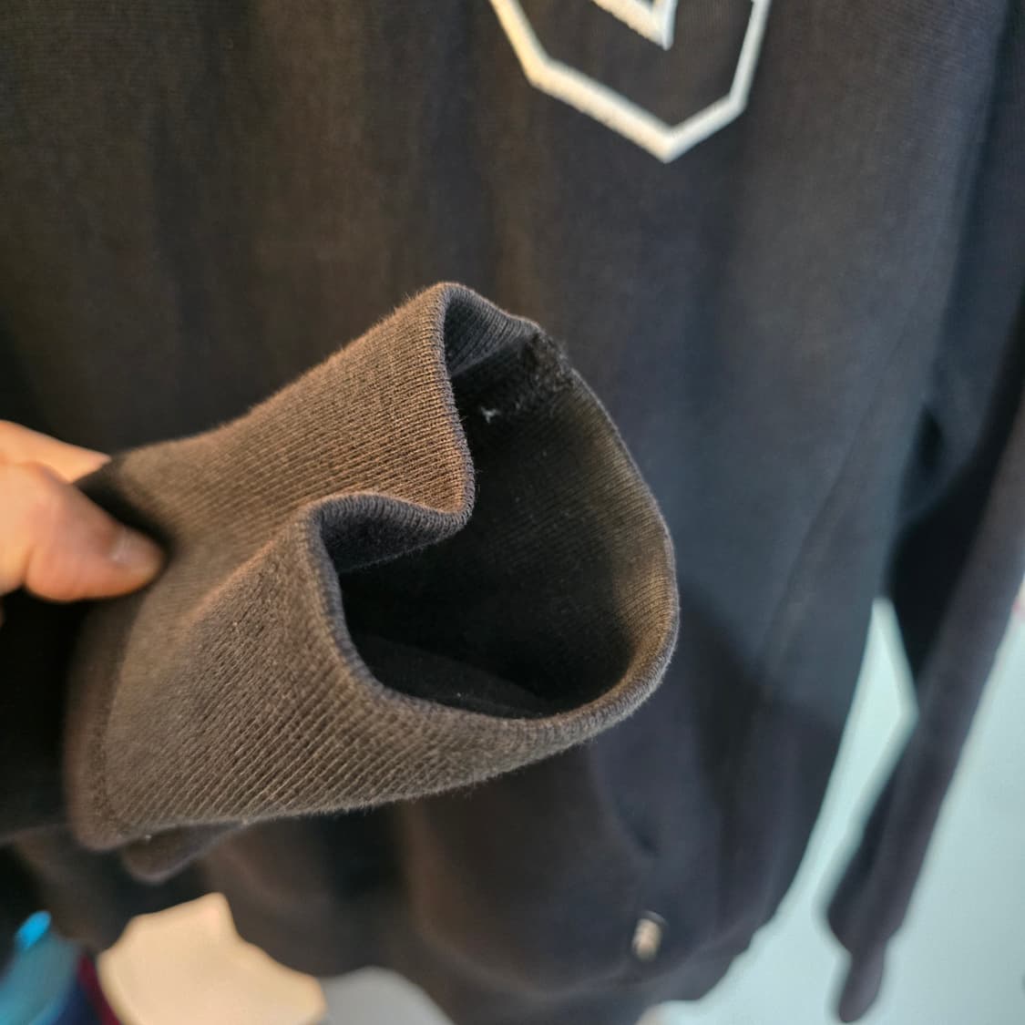 FTC 후드티 블랙 아치로고 자수 오버핏 스트릿 후디 상품이미지7