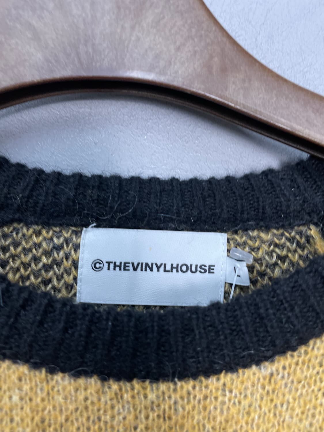 더바이닐하우스 모헤어 자카드 옐로우 스웨터 H1823 상품이미지5