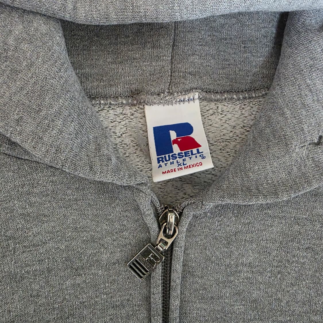 [XL] 90s 빈티지 러셀 애슬레틱 후드집업 라이트 그레이 상품이미지4