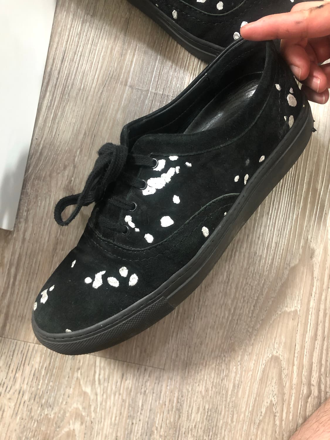 까르뱅 벚꽃자수 스니커 반스 어센틱 상품이미지1