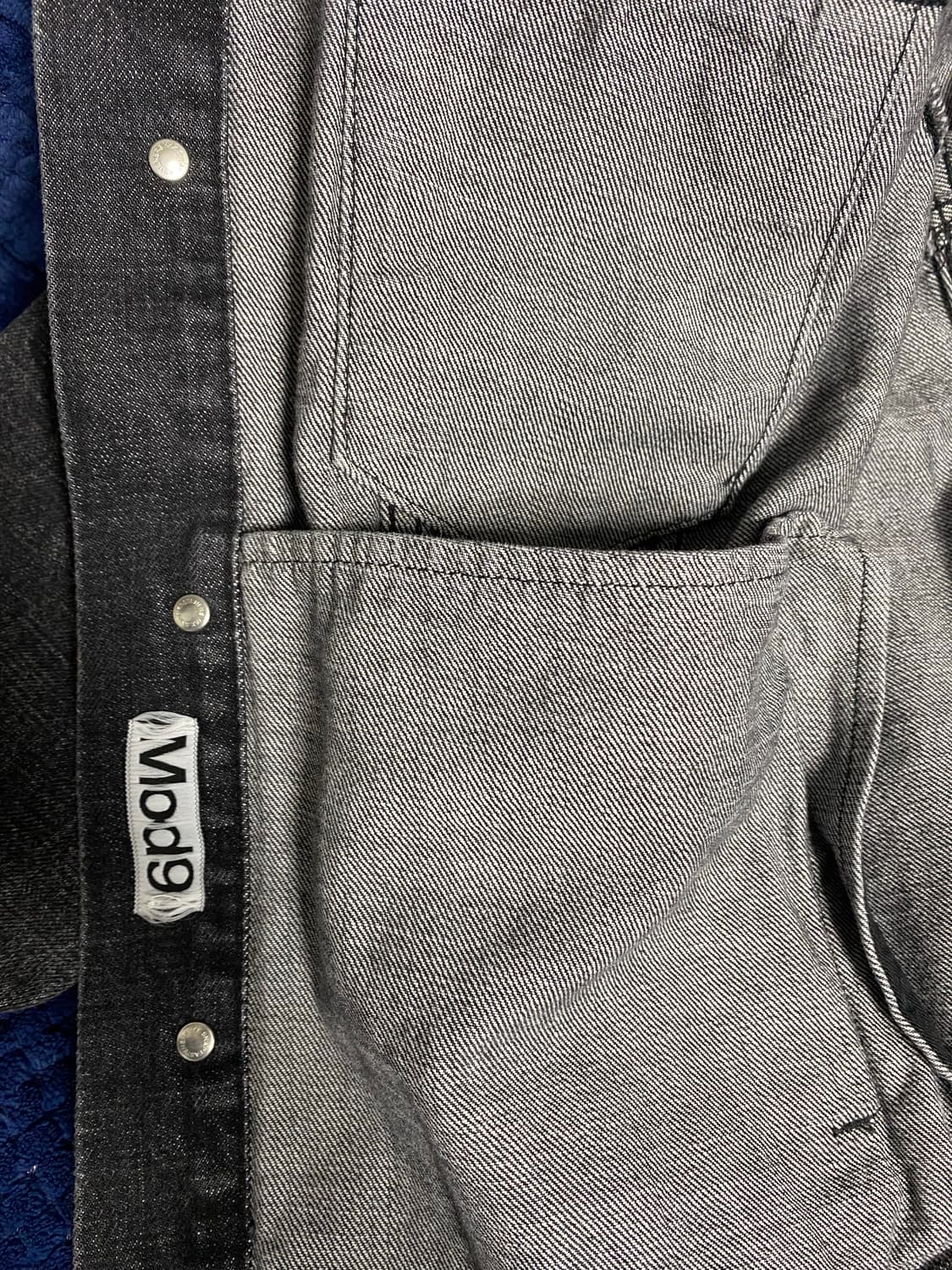 모드나인 휴머노이드 미디엄블랙 흑청자켓 M 상품이미지4