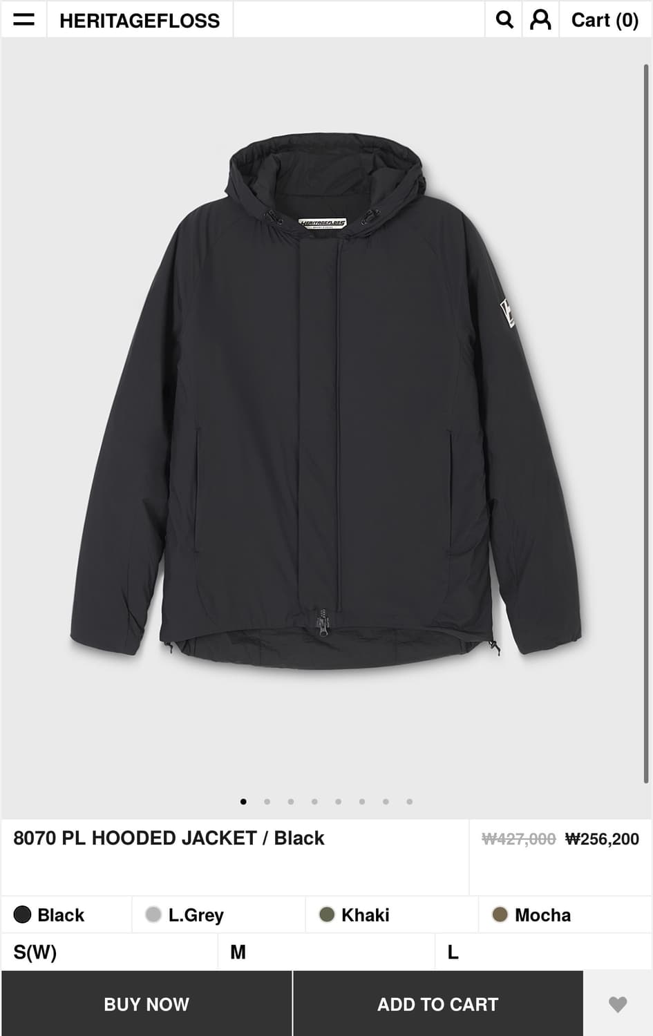 헤리티지플로스 8070 PL 프리마로프트 후디 자켓 블랙 L 상품이미지4