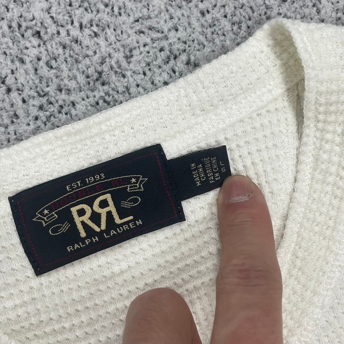 더블알엘 헨리넥 와플 반팔티  상품이미지3