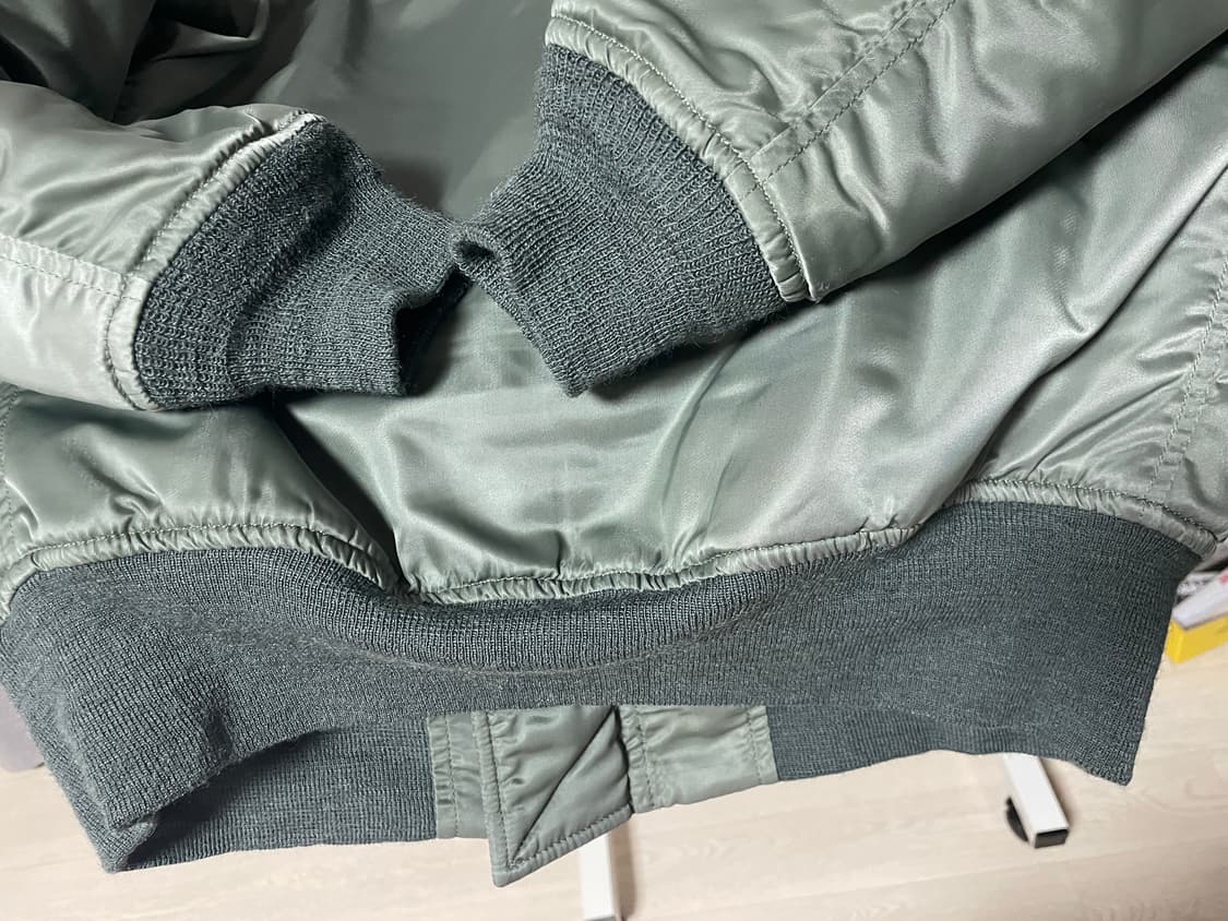 리얼맥코이 MA-1 세이지 그린 데칼 버젼 L 사이즈(현행전) 상품이미지8