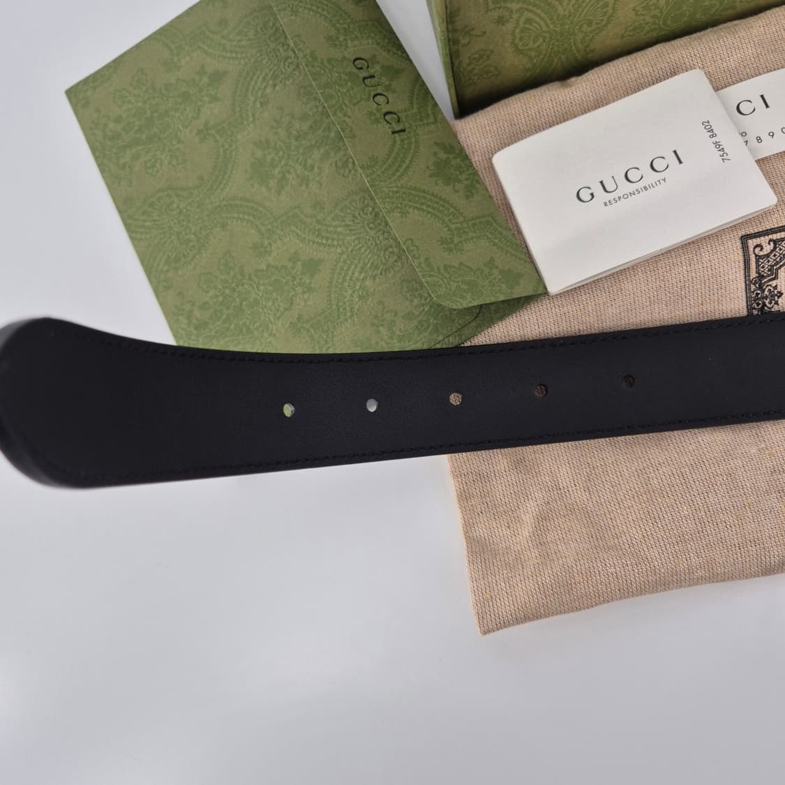 [85사이즈] 구찌 GG 마몬트 벨트 블랙 (414516) 상품이미지5