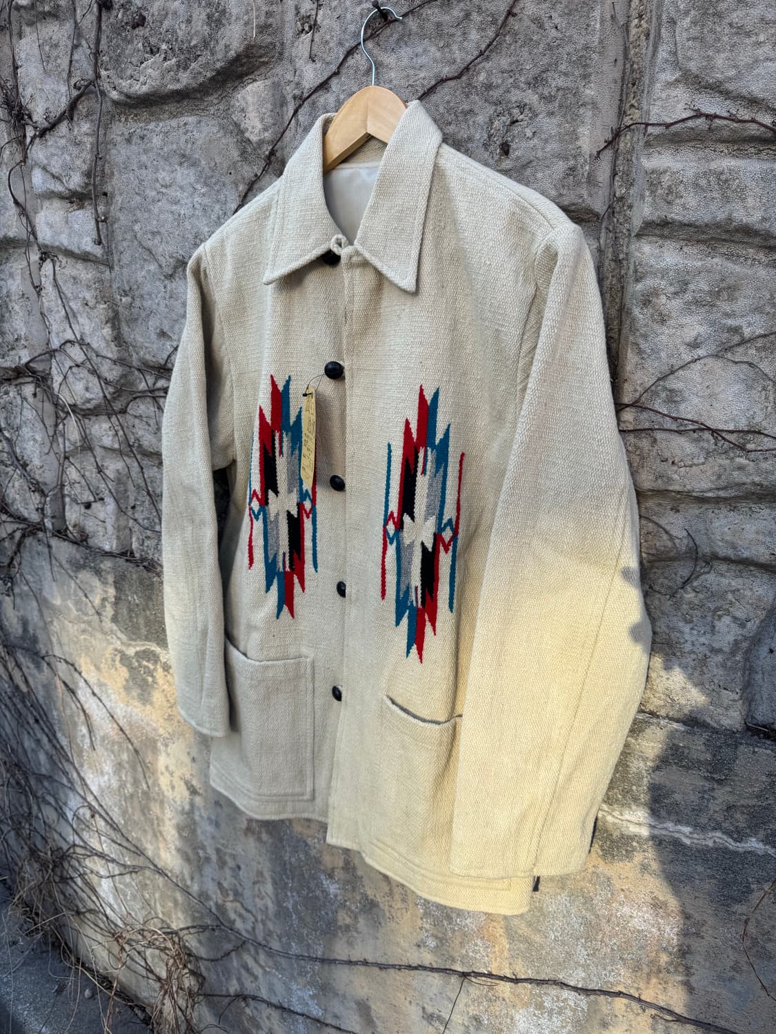 90s neyries 핸드 우븐 울 네이티브 오르테가 치마요 자켓 상품이미지3