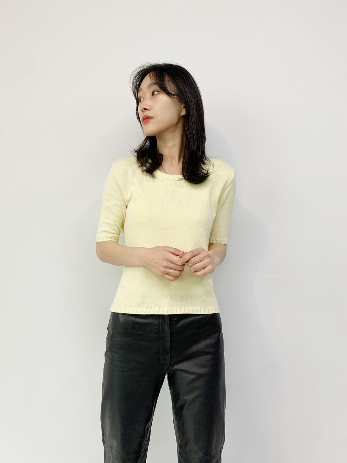  VININI made in italy 니트 반팔 상품이미지1