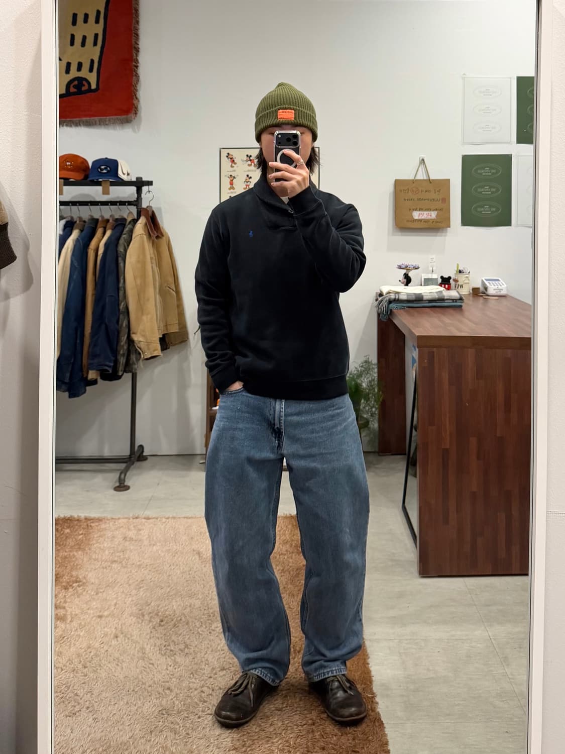 Polo ralph lauren 폴로 랄프로렌 숄카라 니트 (black) 상품이미지2