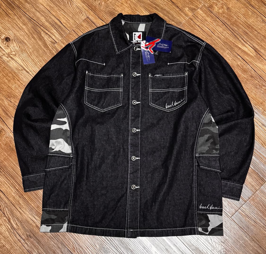 [L] 칼 카니 데드스탁 카모 데님 오버핏 자켓 상품이미지2
