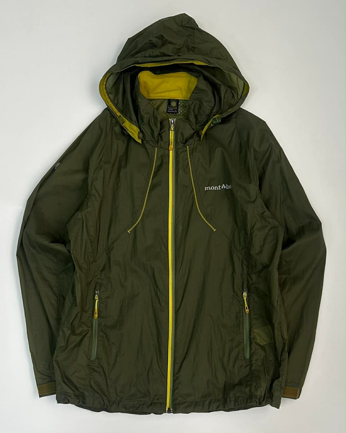 [L] 몽벨 올리브 그린 나일론 윈드브레이커 자켓 상품이미지3