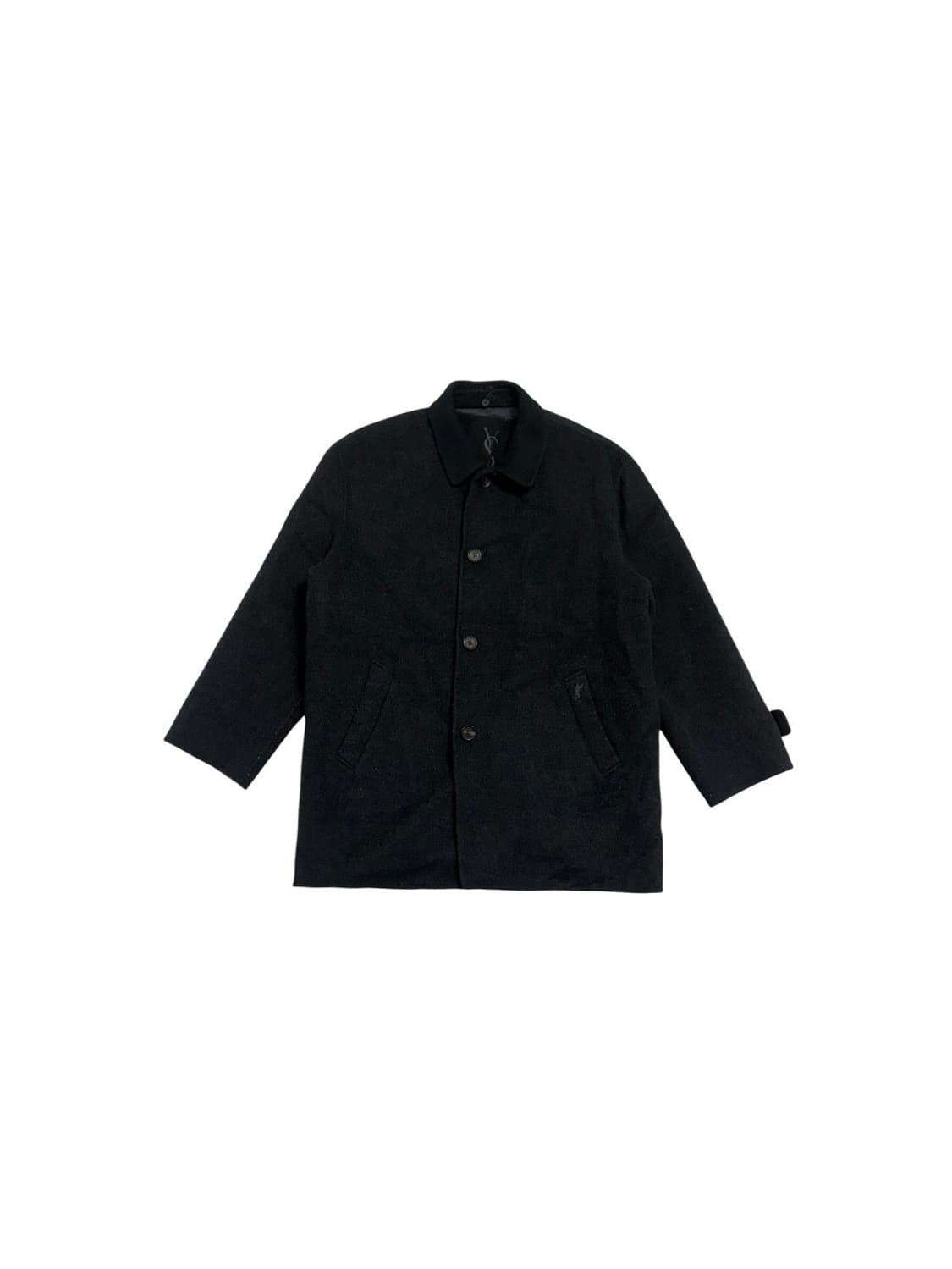 입생로랑 미디코트 자켓 블랙 상품이미지1