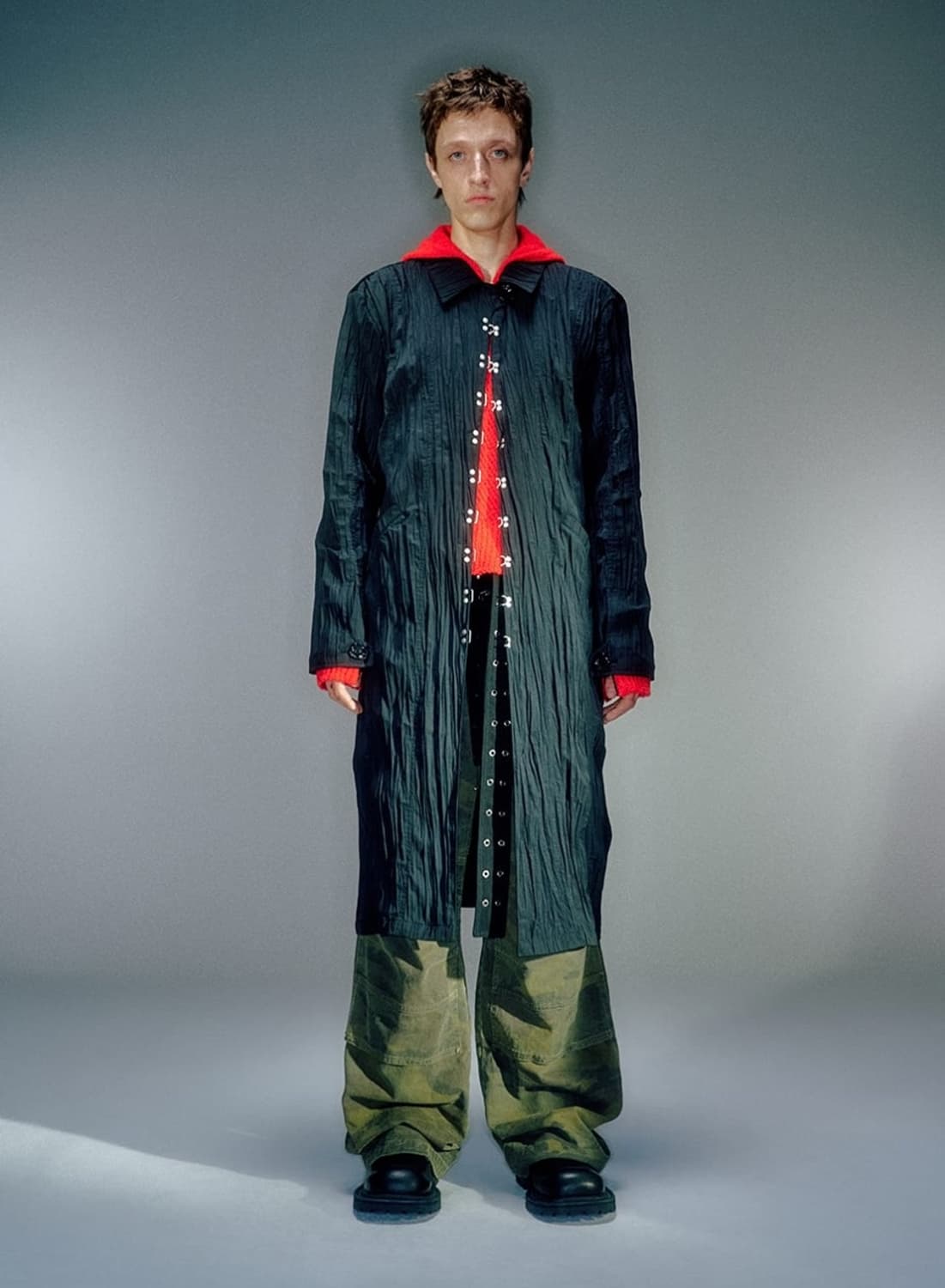 베이컨트 아카이브 HADID WRINKLE HOOK COAT(BLACK) 상품이미지3