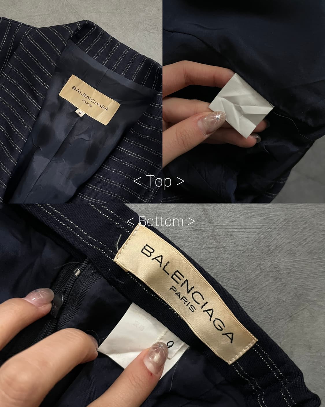 Balenciaga 발렌시아가 네이비 스트라이프 셋업 상품이미지9