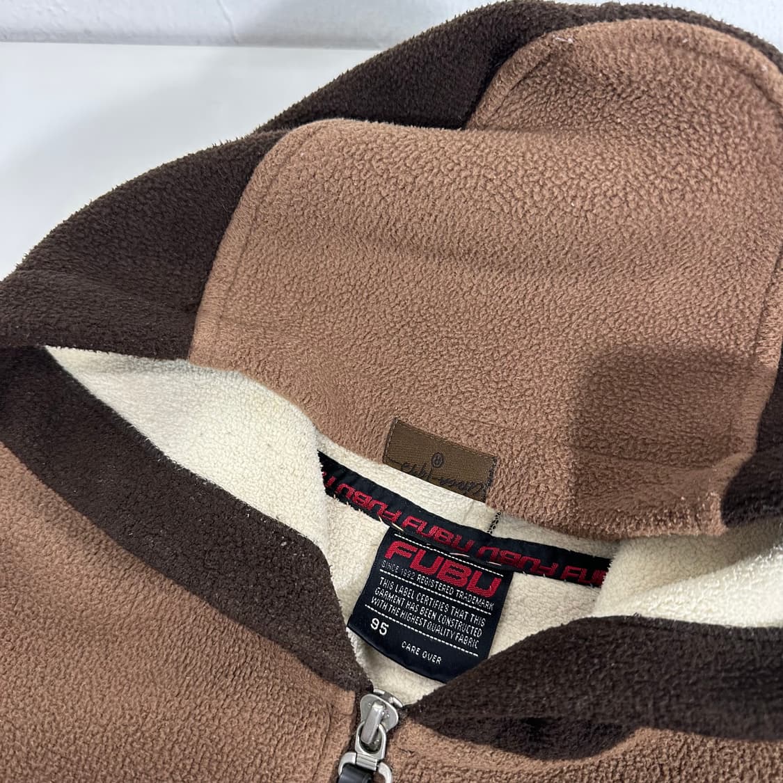 95 FUBU 푸부 브라운 후리스 후드집업 상품이미지5