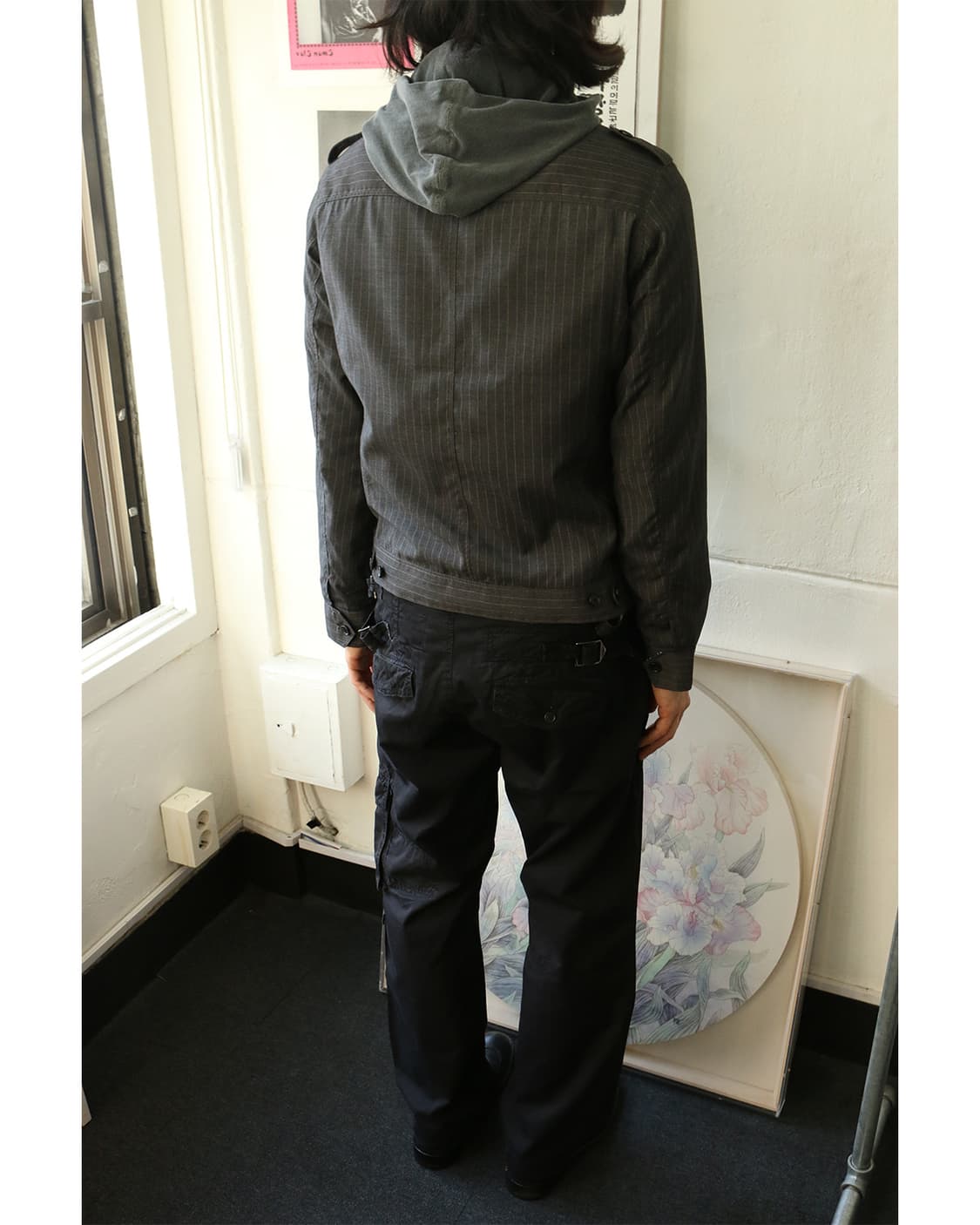 PPFM 핀스트라이프 바이커 자켓 상품이미지4