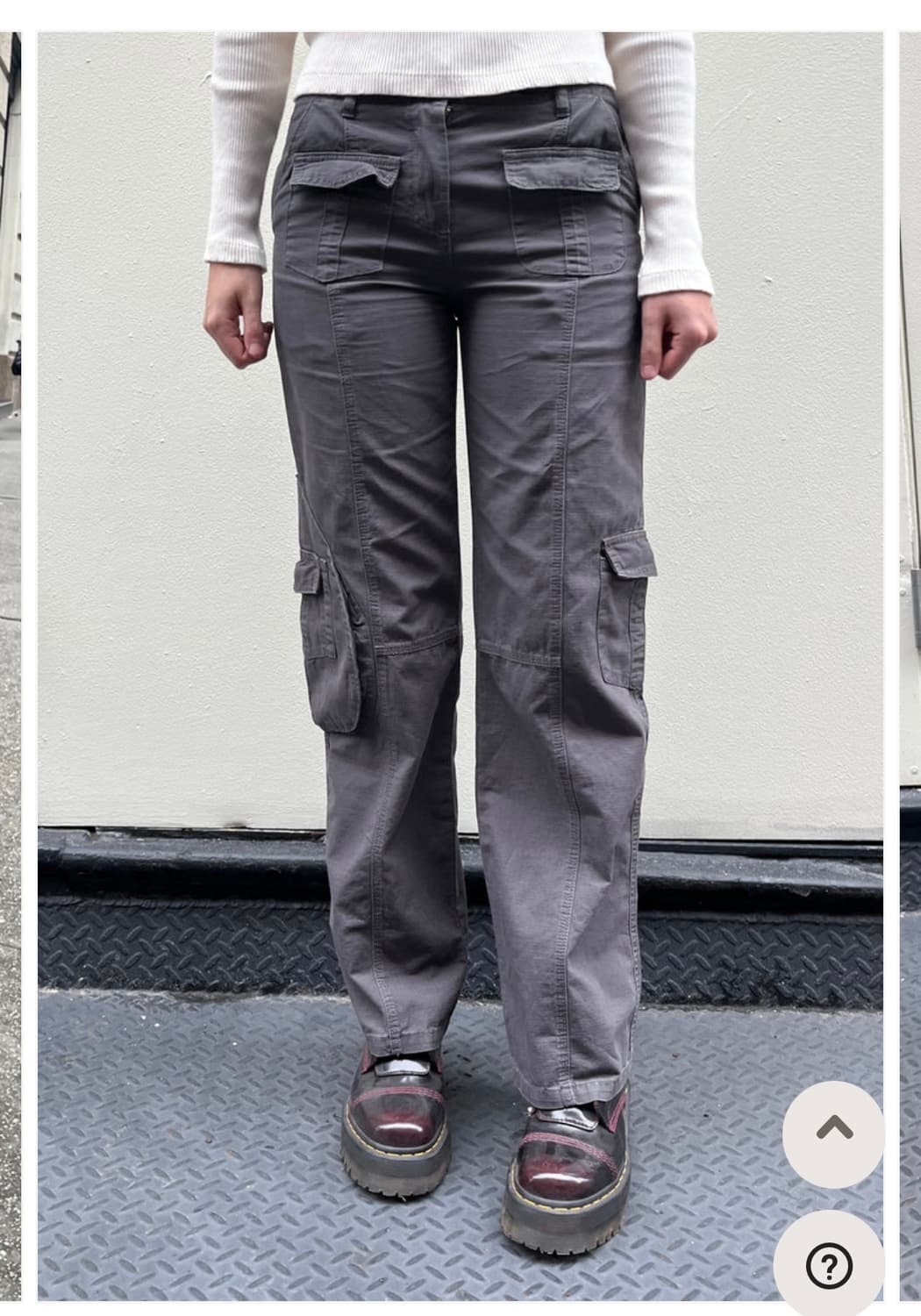 Brandy Melville kim cargo pants grey 상품이미지4