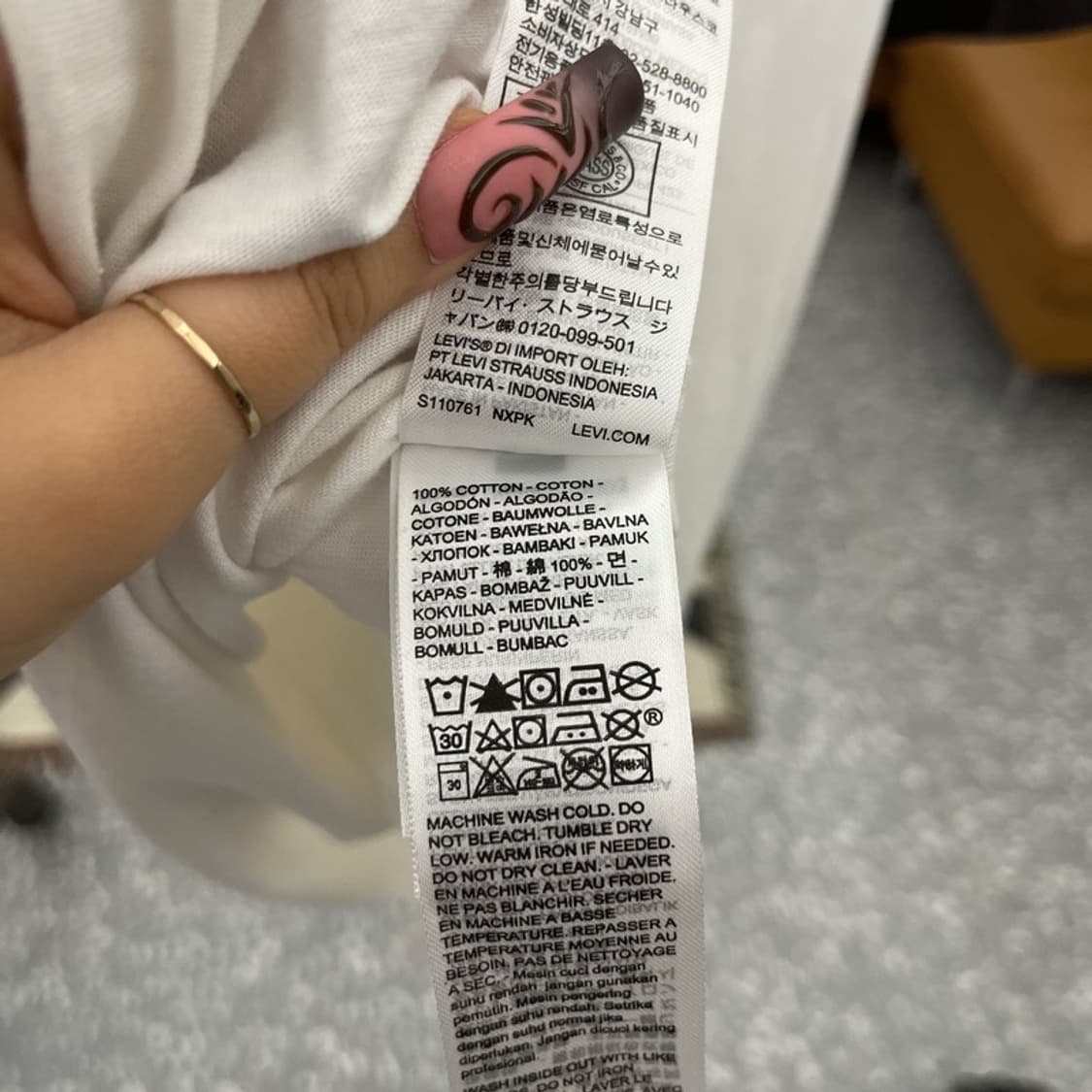 리바이스 빈티지 캐주얼 그로테스크 프린팅 반팔티 M C11587 상품이미지6