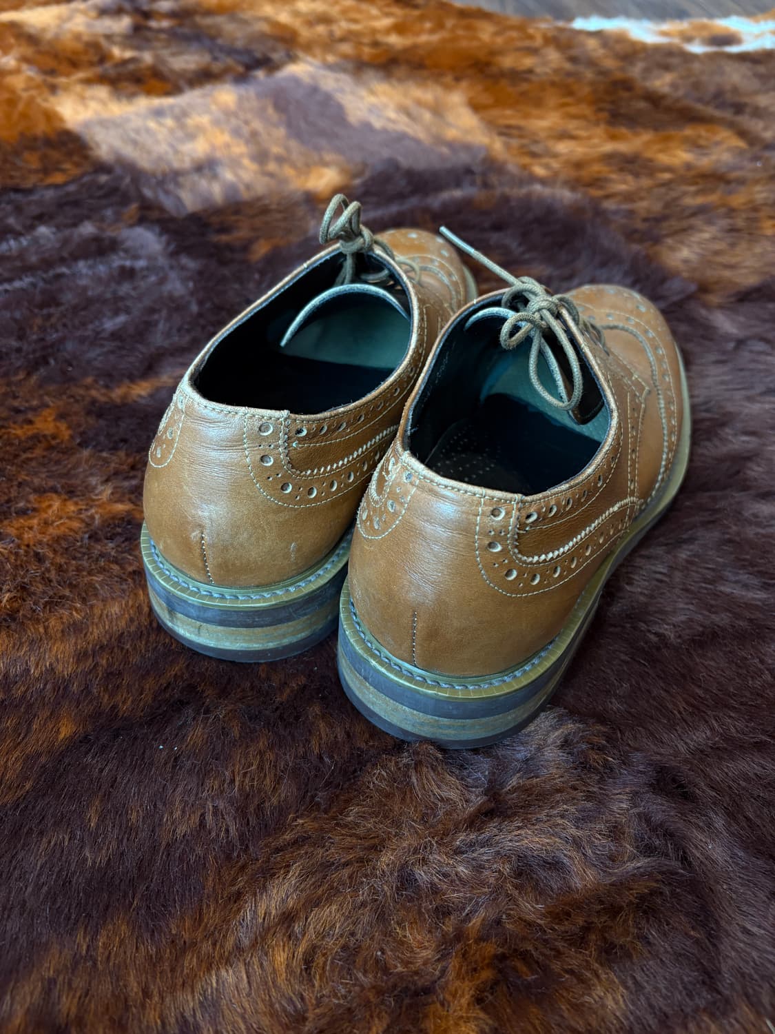 Vintage 브라운 윙팁 상품이미지4