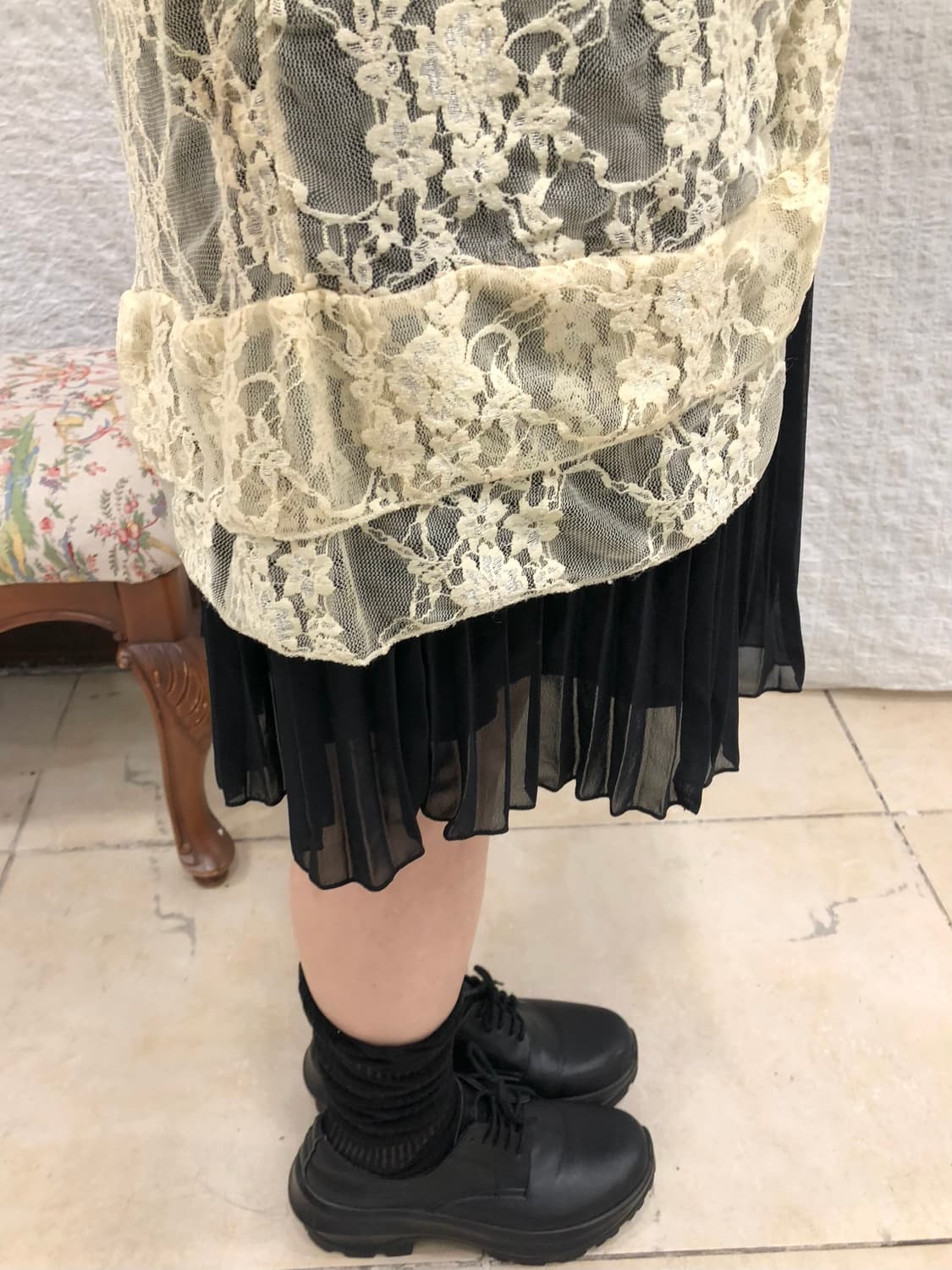 yellow lace vest 상품이미지4