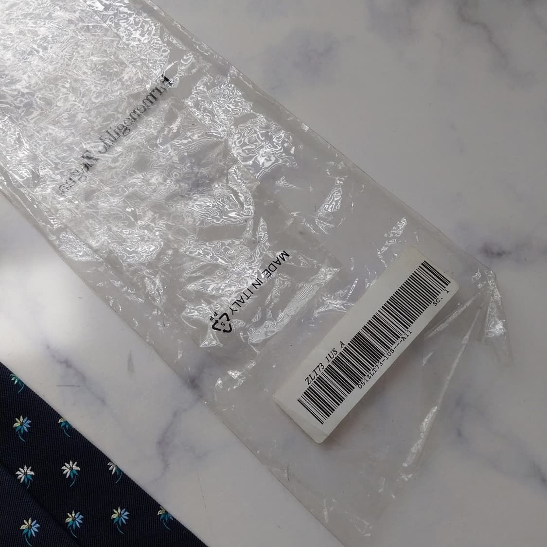 제냐 실크 네이비 플라워 패턴 넥타이 9.3cm 새제품 K2446 상품이미지10