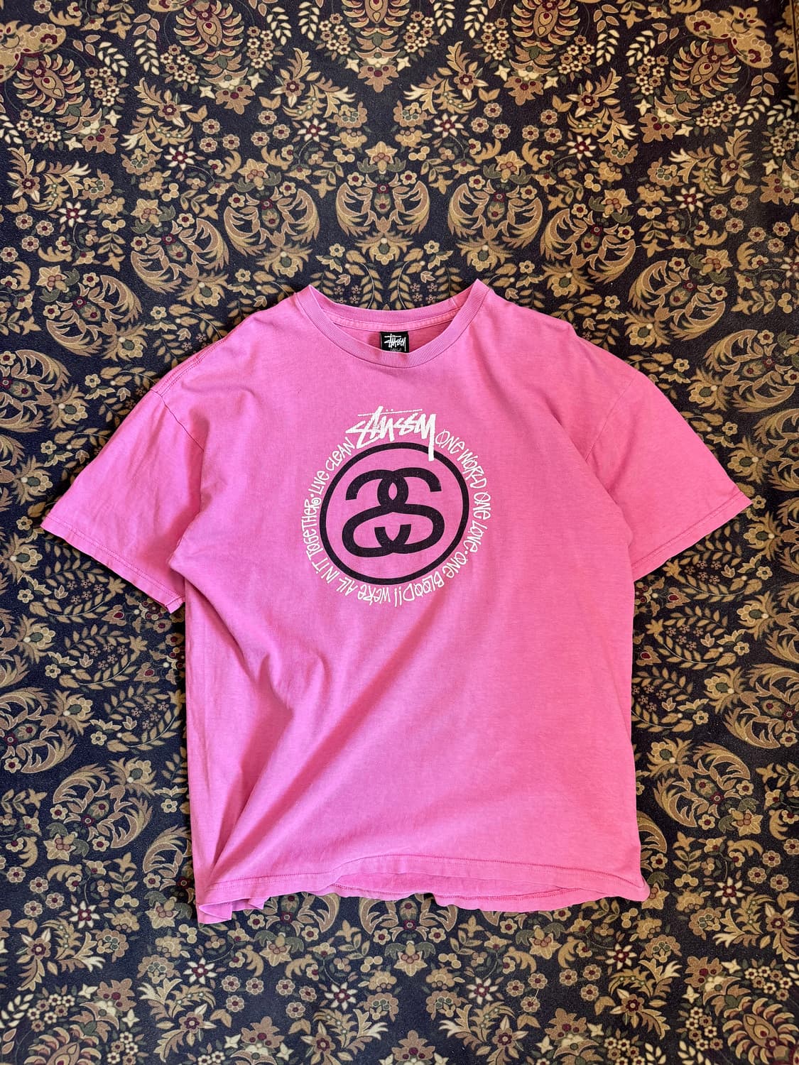 00s 올드 스투시 더스티 핑크 빈티지 티셔츠 상품이미지1