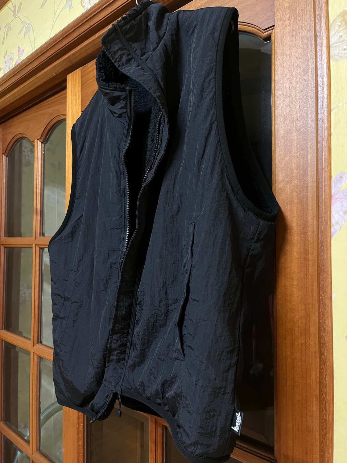 스투시 쉐르파 리버시블 베스트 블랙 라지 상품이미지7