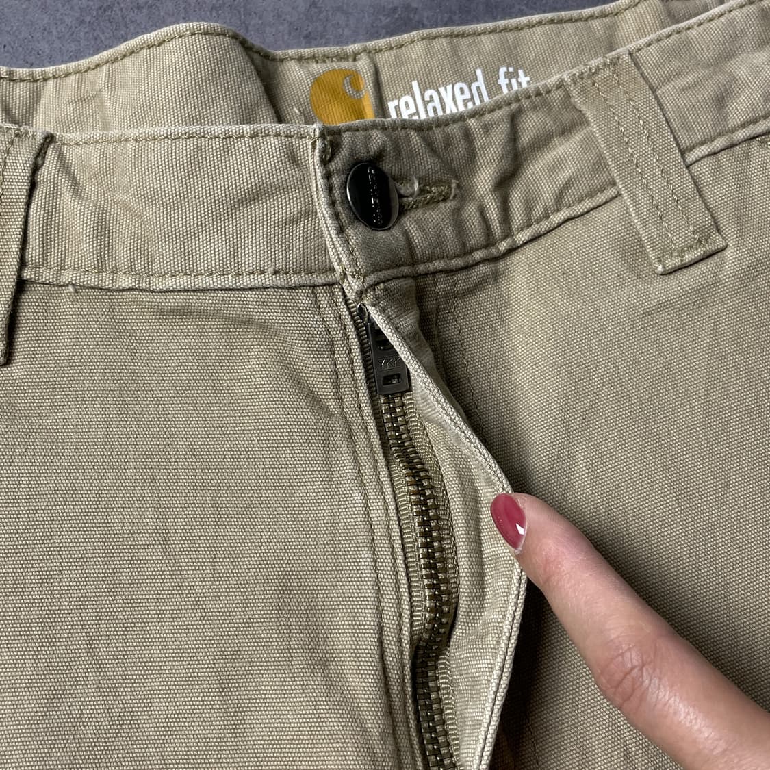 CARHARTT 칼하트 베이지 유틸리티 워크 하프팬츠 A01043 상품이미지3
