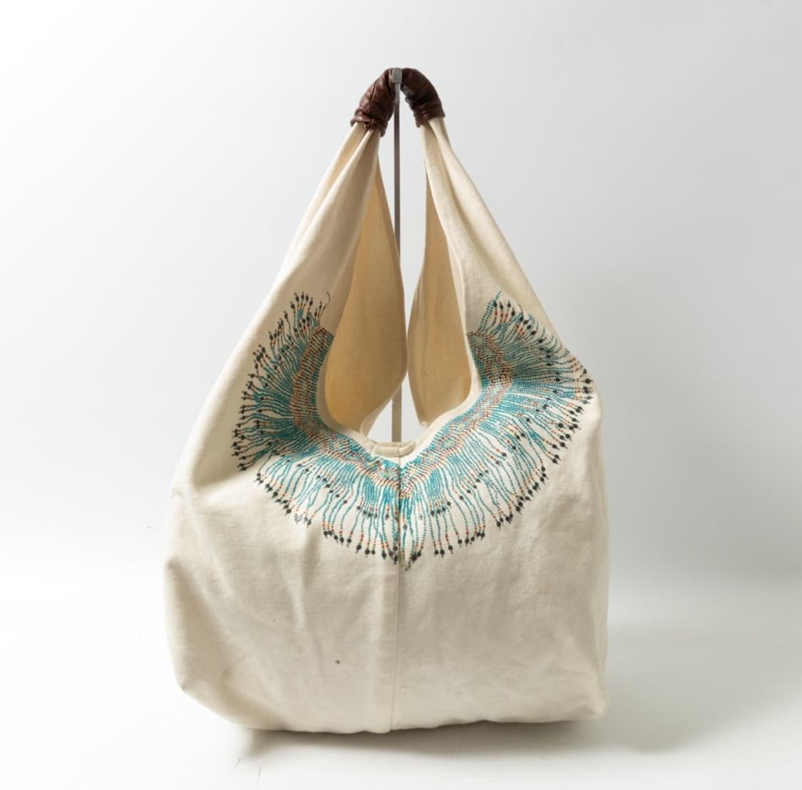 Kapital 캐피탈 소가죽 핸들 캔버스 숄더백  상품이미지1