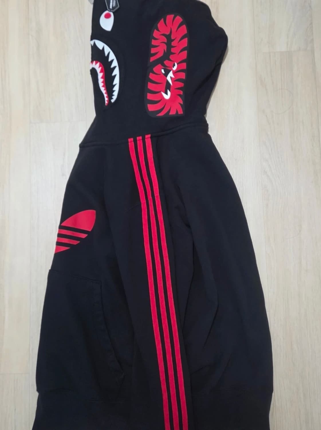 아디다스 베이프 샤크 후드 블랙xl 상품이미지2