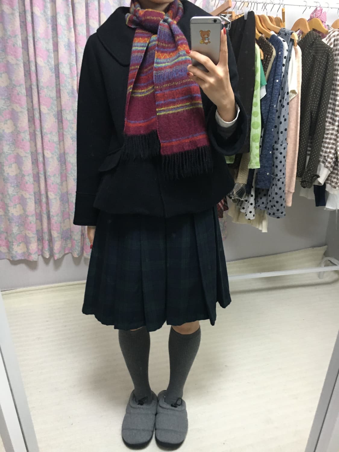 다채색 스트라이프 울 머플러 상품이미지3