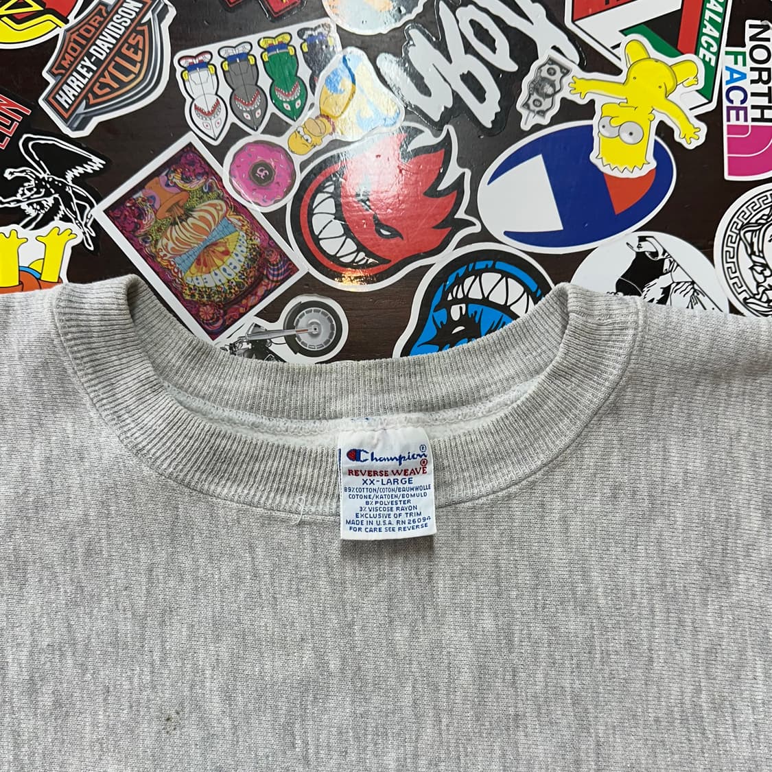 90s USA 챔피온 리버스위브 NBA 워리어스 스웻셔츠 XXL 상품이미지5