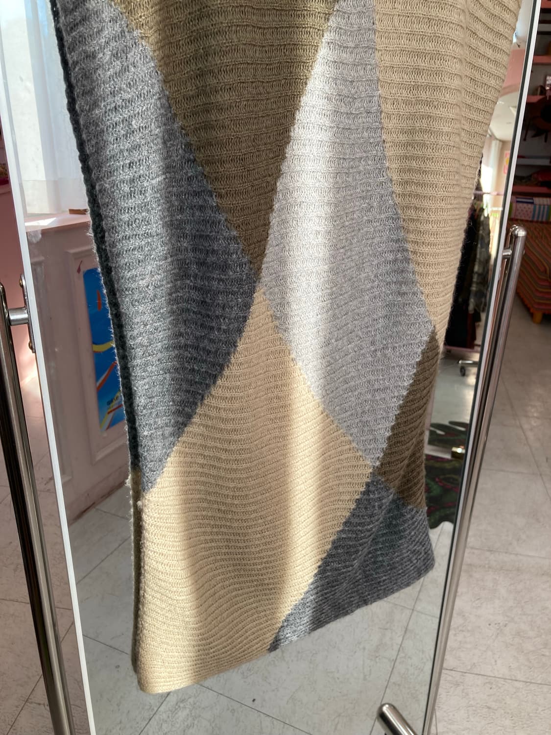 베네통 Benetton 패턴 니트 울 원피스 상품이미지7