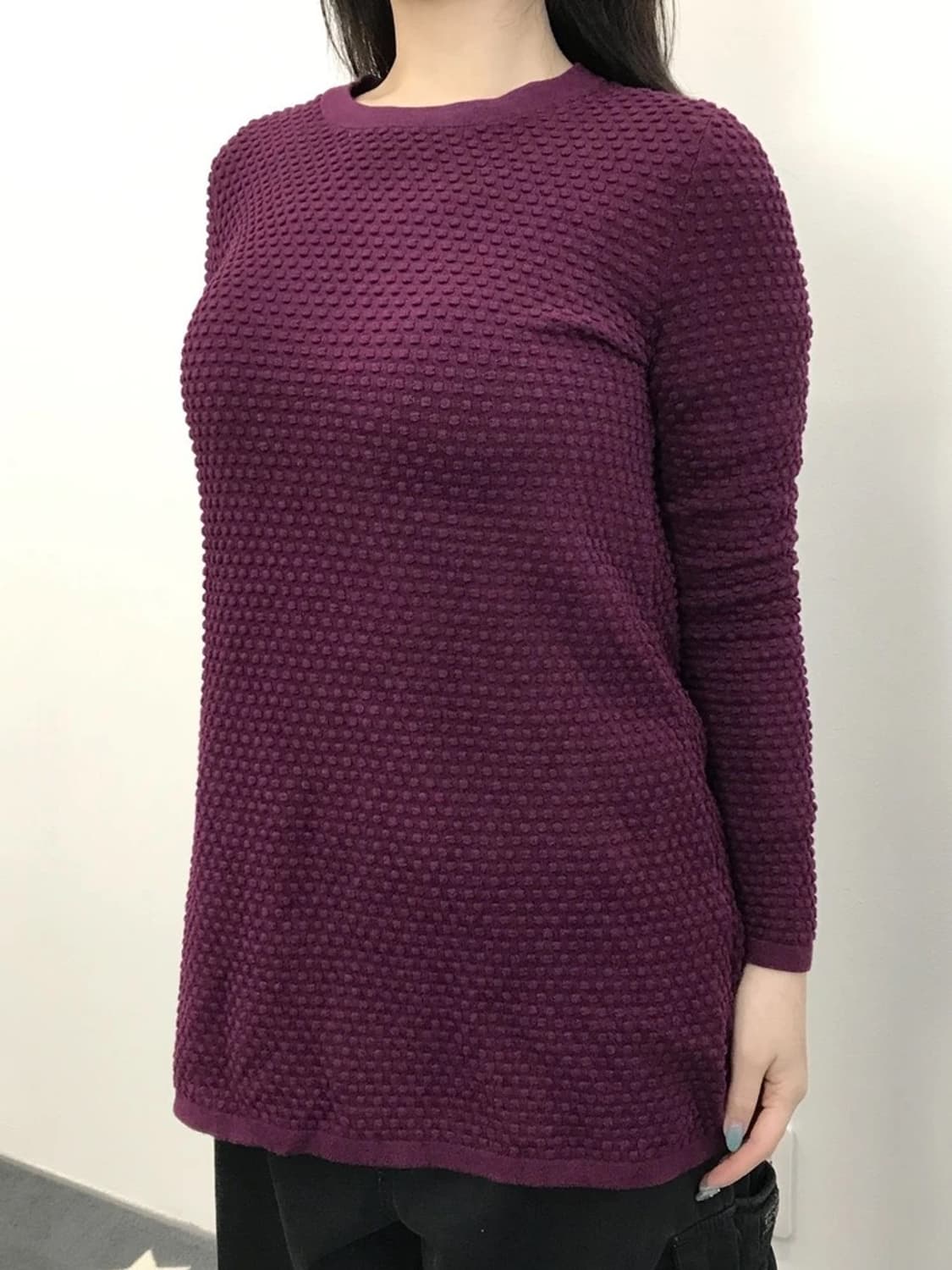 COS Textured Burgundy Knit Sweater 상품이미지2