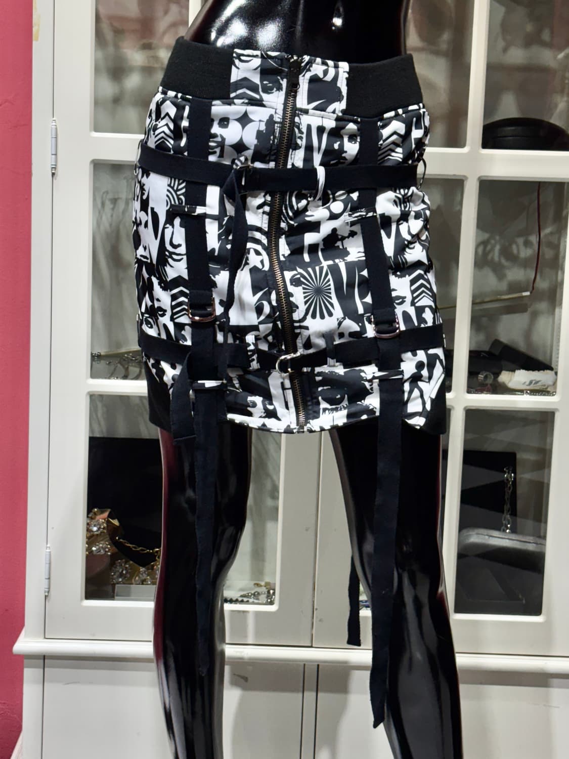 hysteric glamour 히스테릭 글래머 스트랩 디테일 패턴 스커트 상품이미지1